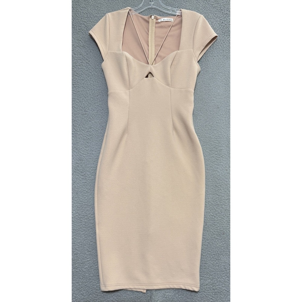 Here Comes The Sun Lover Office Formal Midi Dress Cream Size Medium